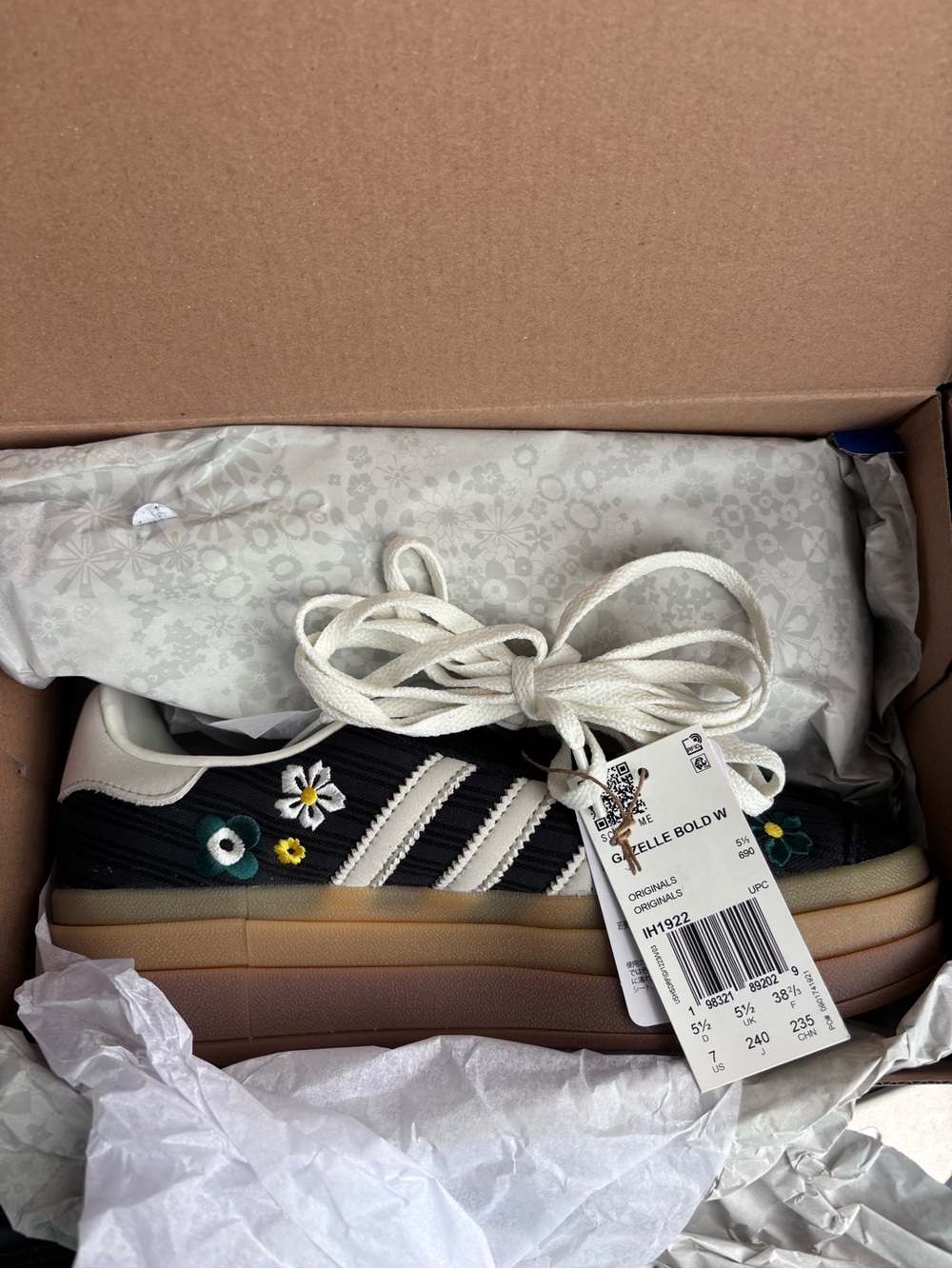 NEW ADIDAS X LIBERTY LONDON GAZELLE BOLD FLORAL SHOES WOMEN’S 7 Limited edition - Picture 1 of 9